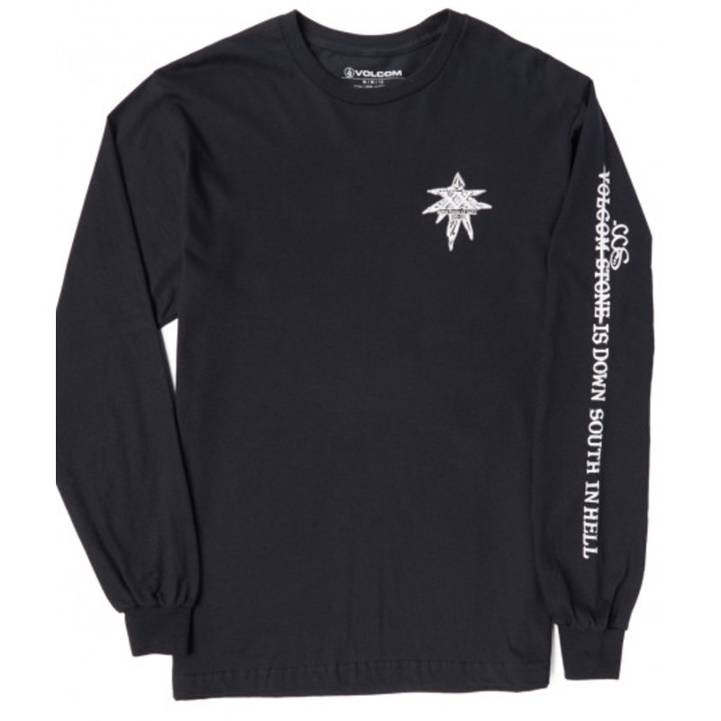 Volcom Grant Taylor Down South Tee Long Sleeve Tee in Black