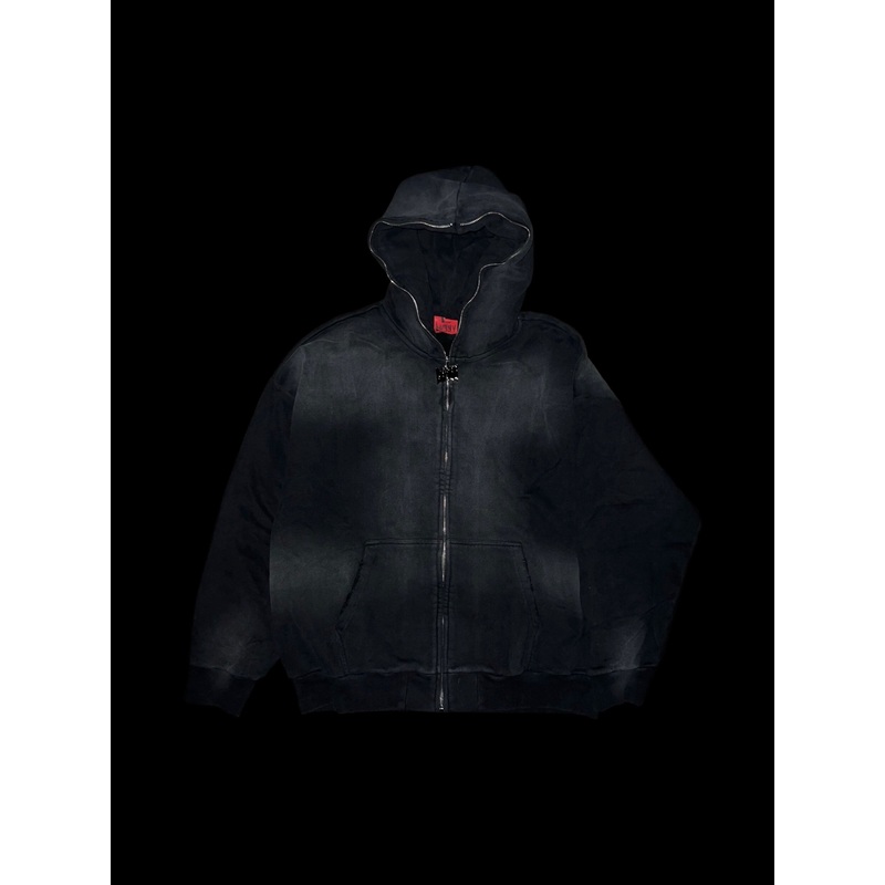 454 Buggy Full Zip Heavyweight Hoodie in Black
