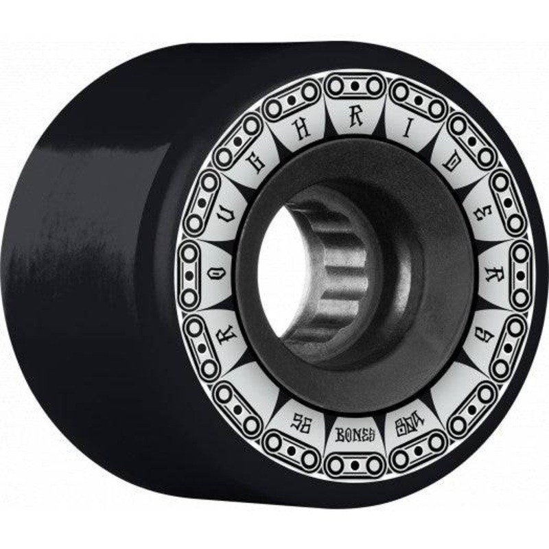Bones Rough Riders Tank 56mm Skate Wheels in 80a All Terrain Formula Black