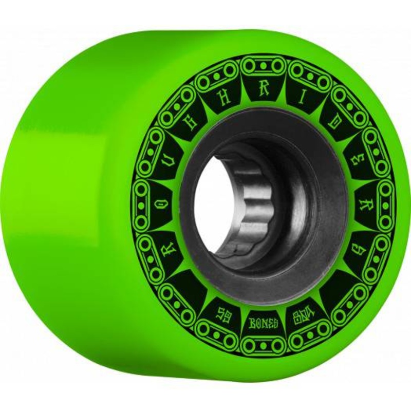 Bones Rough Riders Tank 59mm Skate Wheels in 80a All Terrain Formula Green