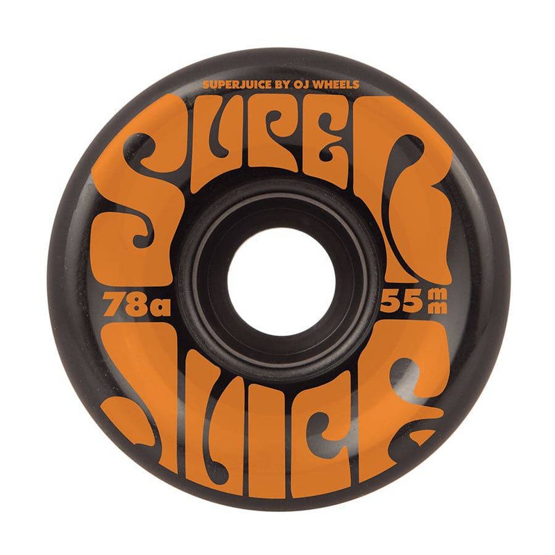 OJ Wheels 55mm Mini Super Juice Skate Wheels in Black 78a
