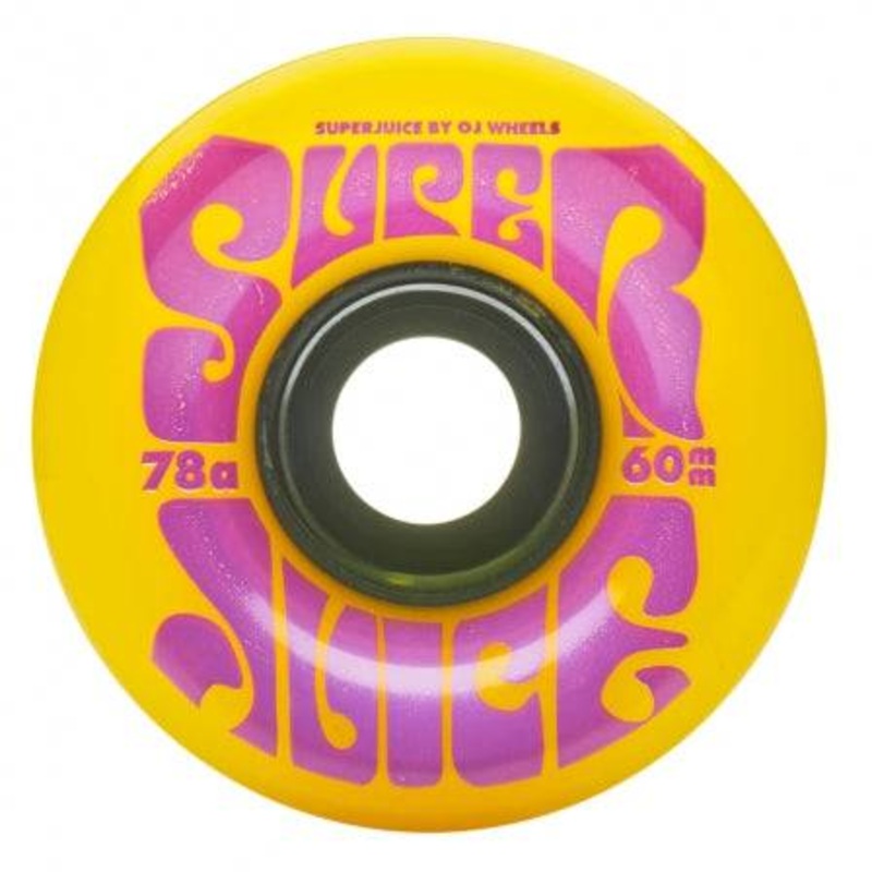 OJ Wheels 60mm Super Juice Skate Wheels in Yellow 78a