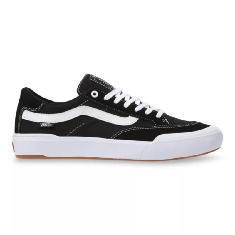 Vans Berle Pro Skate Shoe in Black and True White