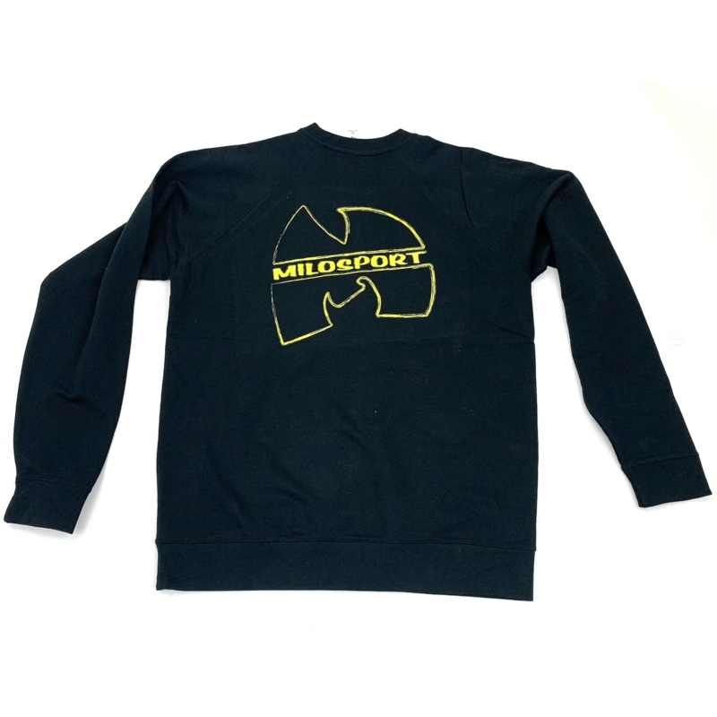 Milosport Wu Scribble Crew Sweatshirt in Black
