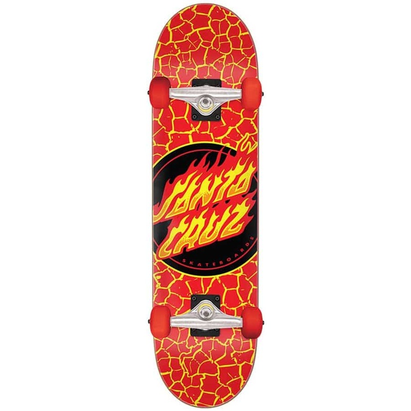 Santa Cruz Flame Dot Large Complete Skateboard Deck in 8.25"