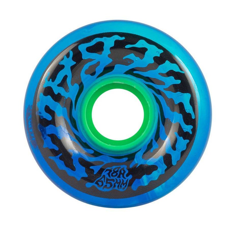 Slime Balls 65mm Swirly Translucent Blue Skate Wheels in 78a