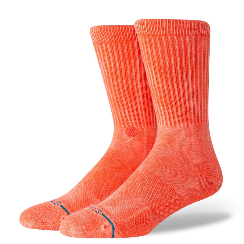 Stance Icon Sock in Dyed Coral Orange