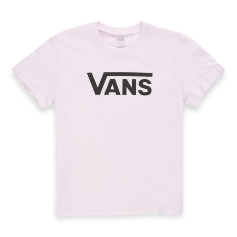 Vans Girls Classic Logo T Shirt in Pink