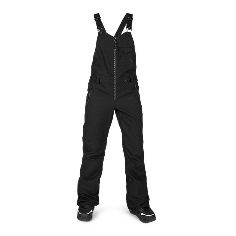 2022 Volcom Womens Swift Bib Overall in Black