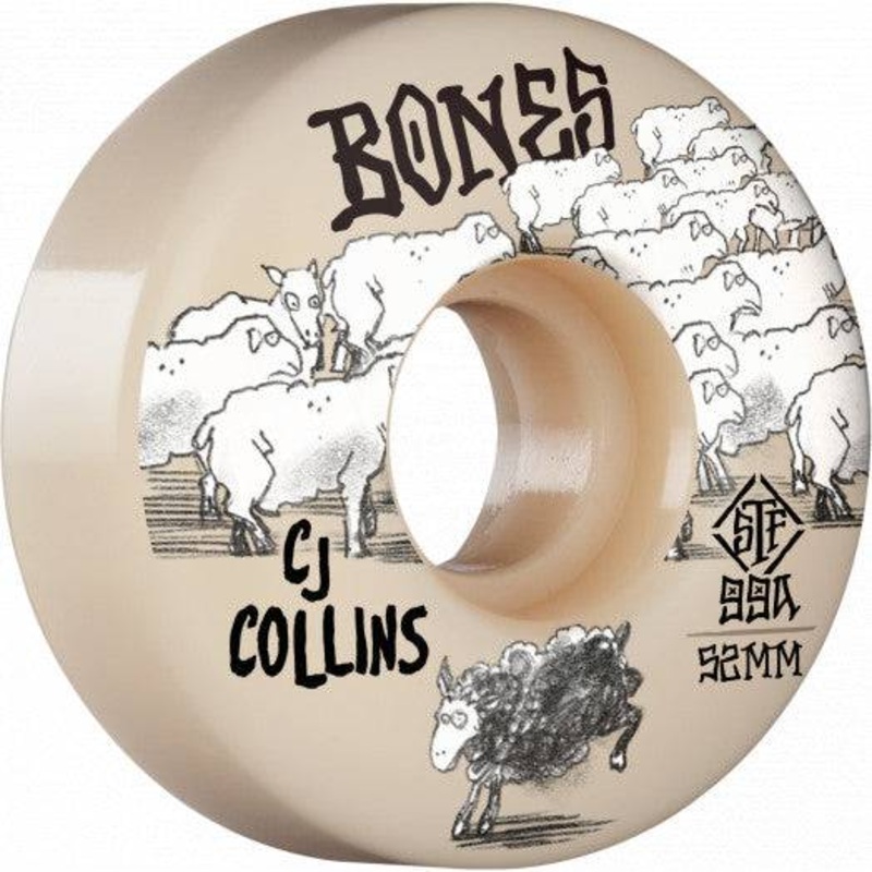 Bones Collins Black Sheep V3 Street Tech Formula Slim Skate Wheel in 52mm 99a