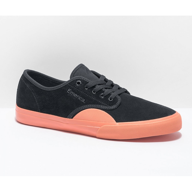 Emerica Wino Standard Skate Shoe in Black and Pink