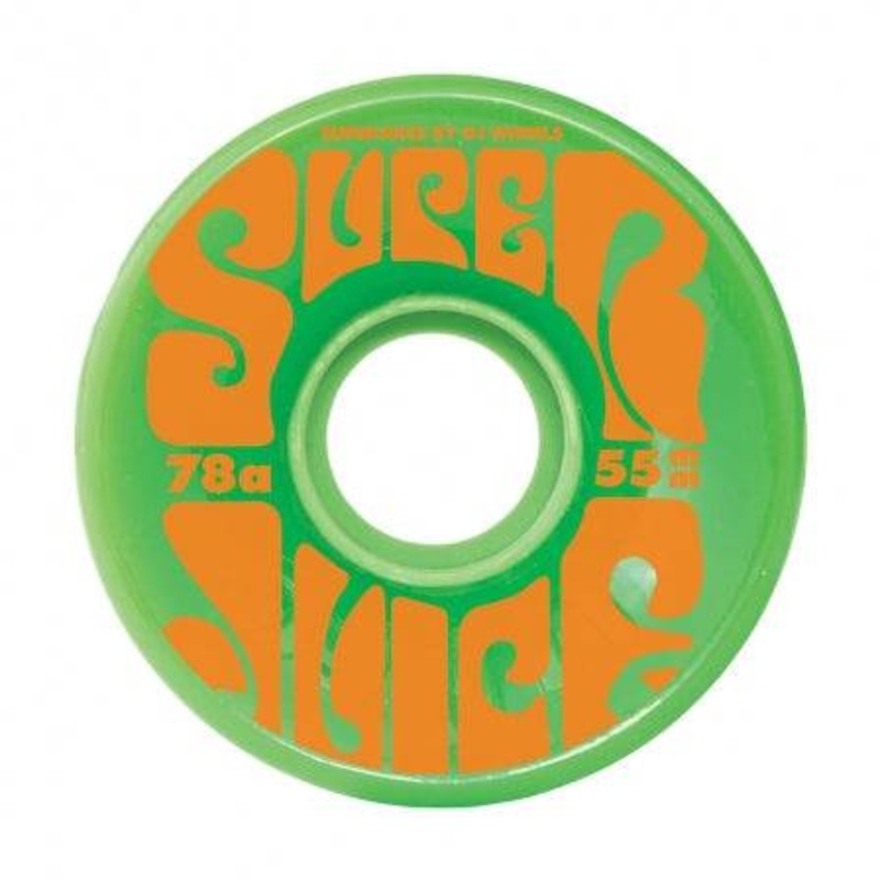 OJ Wheels 55mm Mini Super Juice Skate Wheels in Green 78a