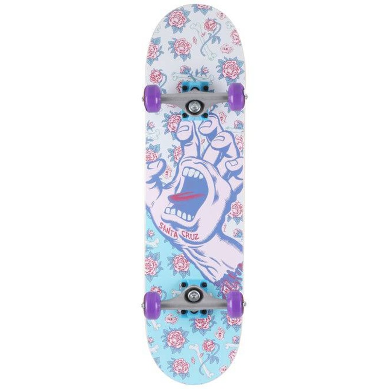 Santa Cruz Floral Decay Hand Mini Complete Skateboard Deck in 7.75"
