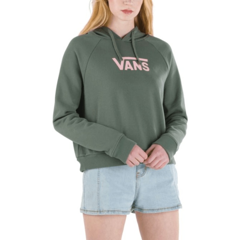 Vans Womens Flying V Boxy Hoodie in Thyme