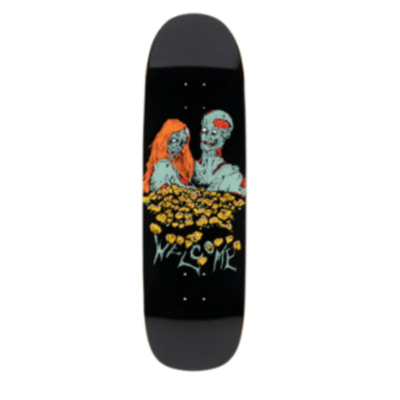 Welcome Zombie Love on Boline Skate Deck in Black 9.25"