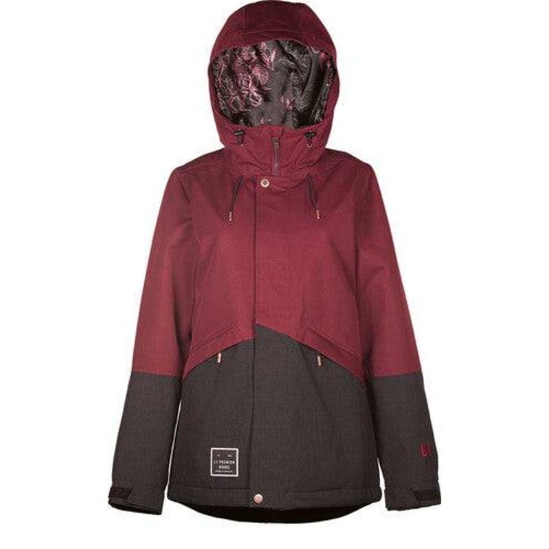 2022 L1 Lalena Womens Snow Jacket in Wine and Black
