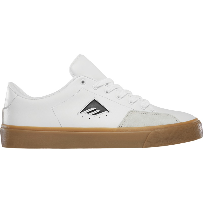 Emerica Temple Skate Shoe in White/Gum