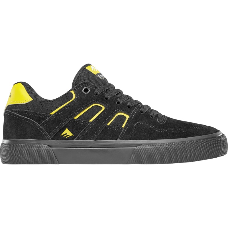 Emerica Tilt G6 Vulc Skate Shoe in Black and Yellow