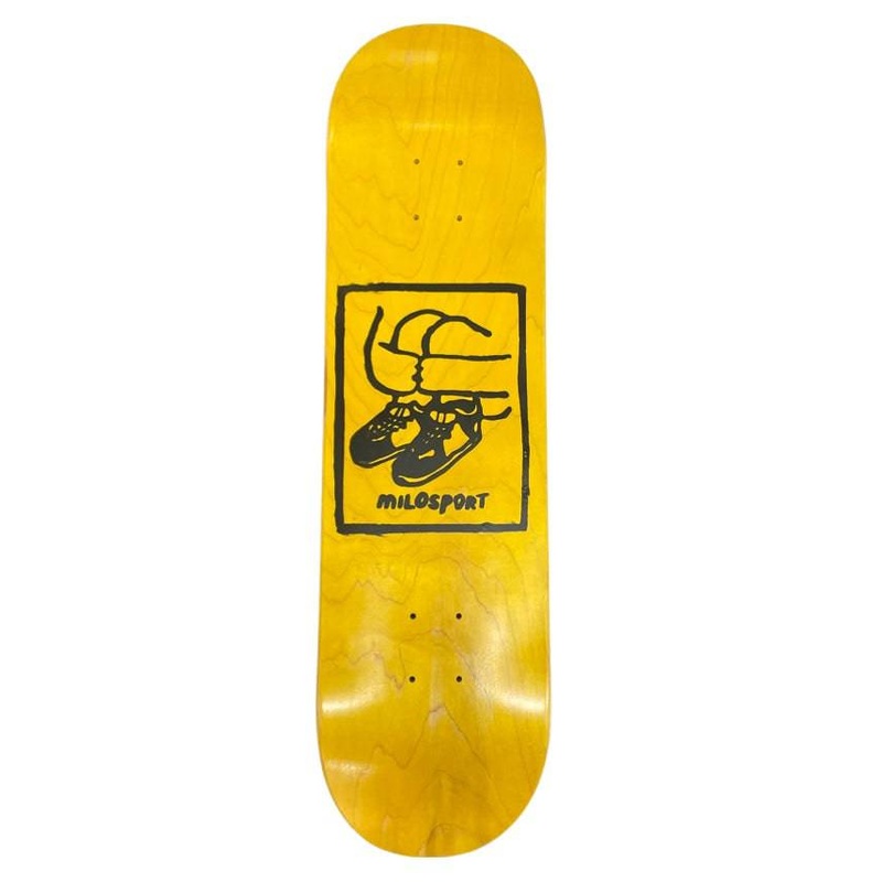 Milosport Screen Printed Kicks Skateboard Deck in Black/Assorted Veneers