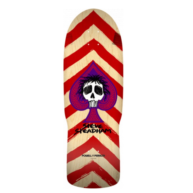 Powell Peralta Steadham Spade Skate Deck in Red and Natural 10"