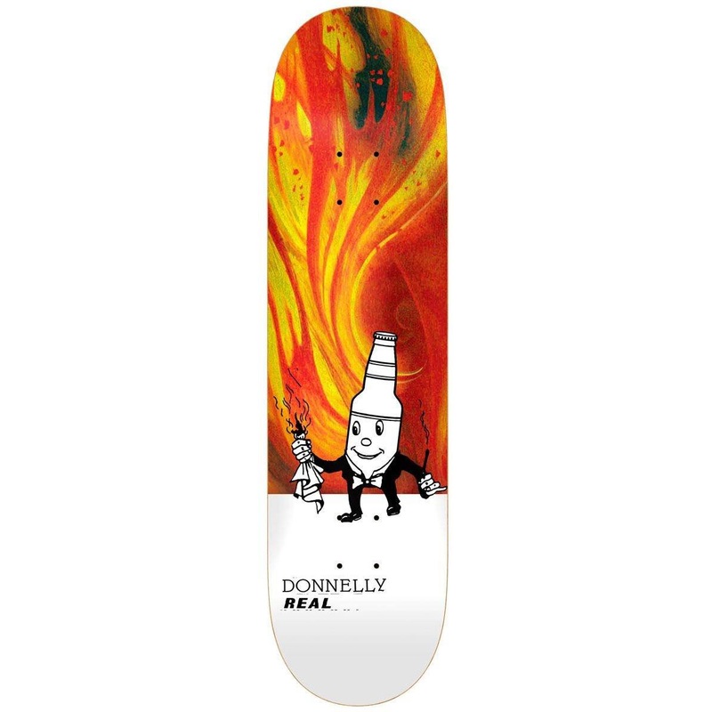Real Donnelly Burning Dad Skate Deck in 8.5"
