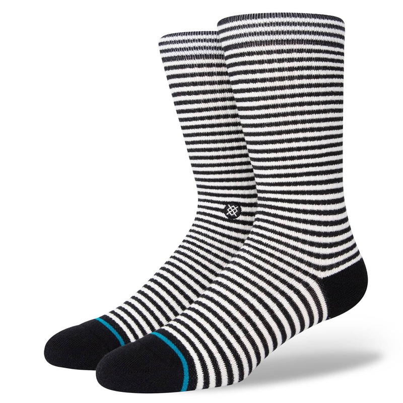 Stance Hyper Stripe Crew Sock in Black