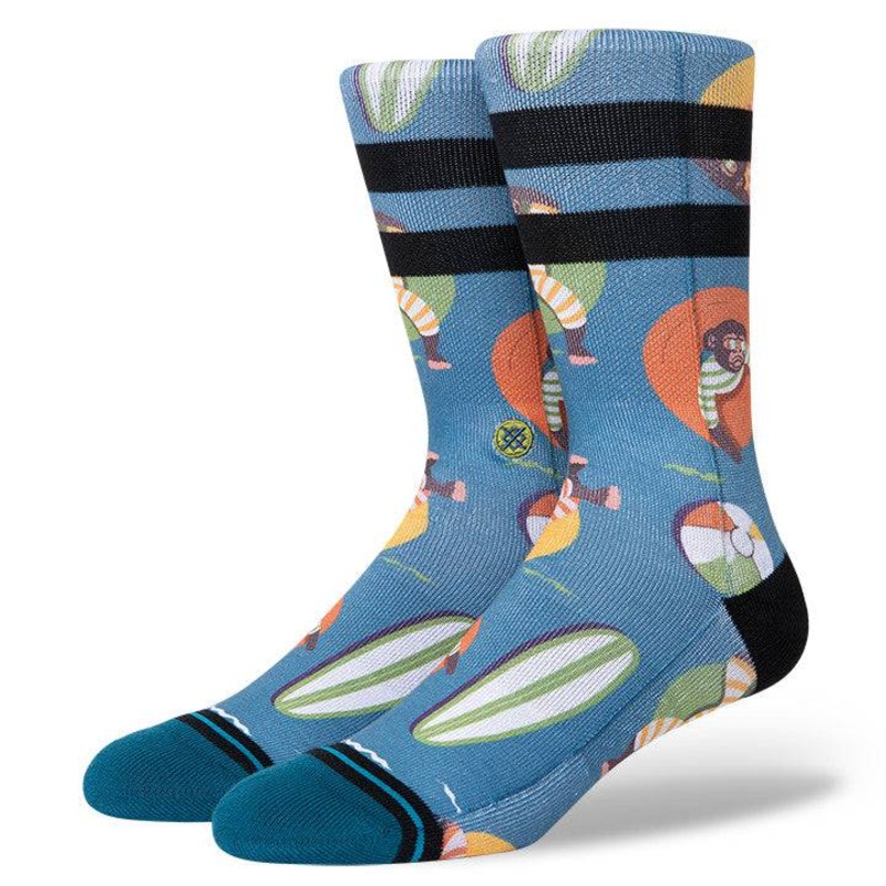 Stance Monkey Chillin Sock in Teal