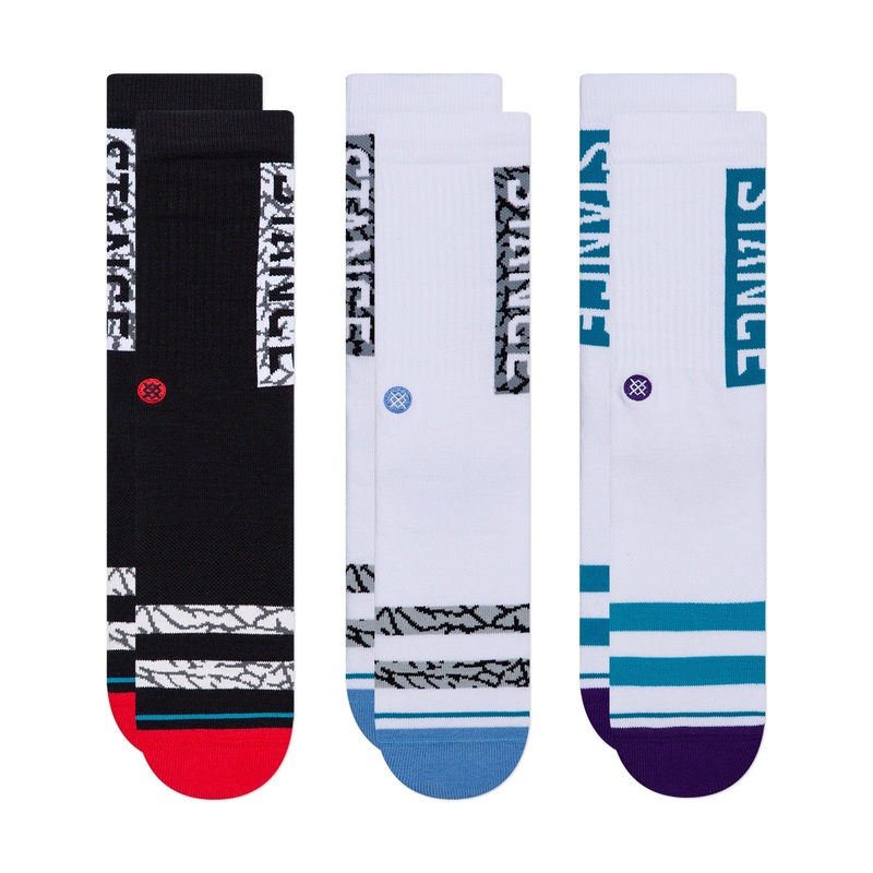 Stance The Og 3 Pack Sock in Multi Color