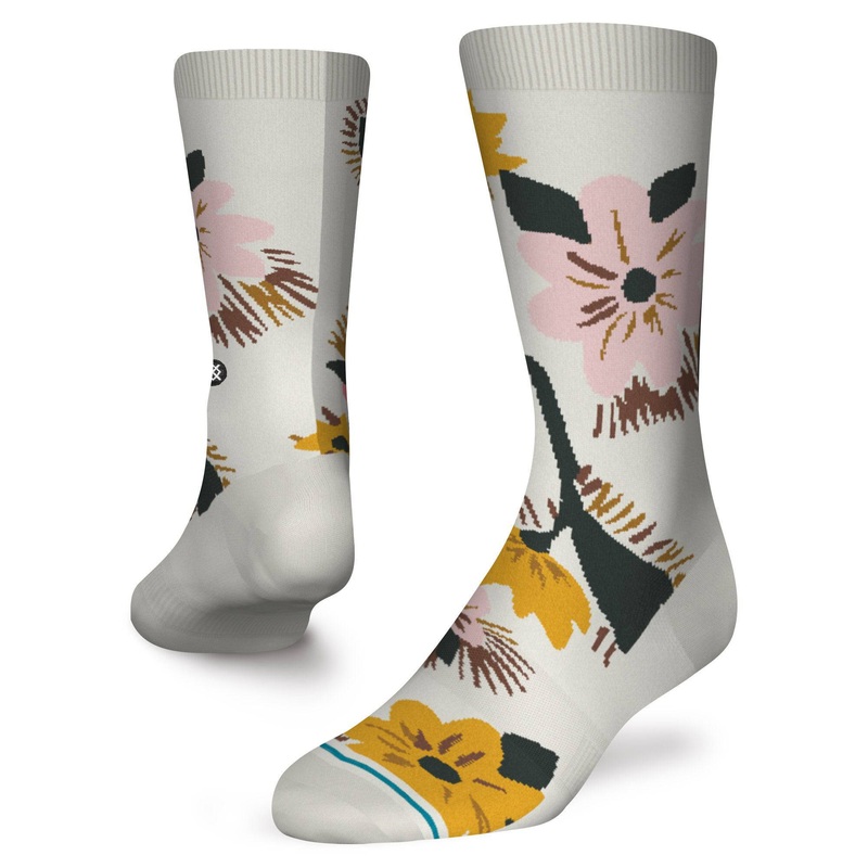 Stance Thrive Crew Sock in Off White