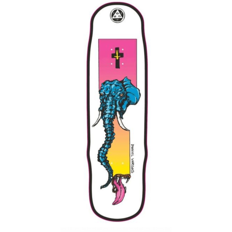 Welcome Tusk On Effigy- White/Black Skate Deck In 8.8"