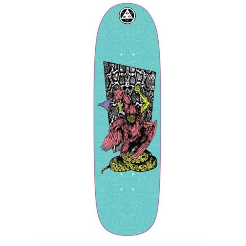 Welcome Twenty Eyes on Boline -Teal Skate Deck in 9.25"