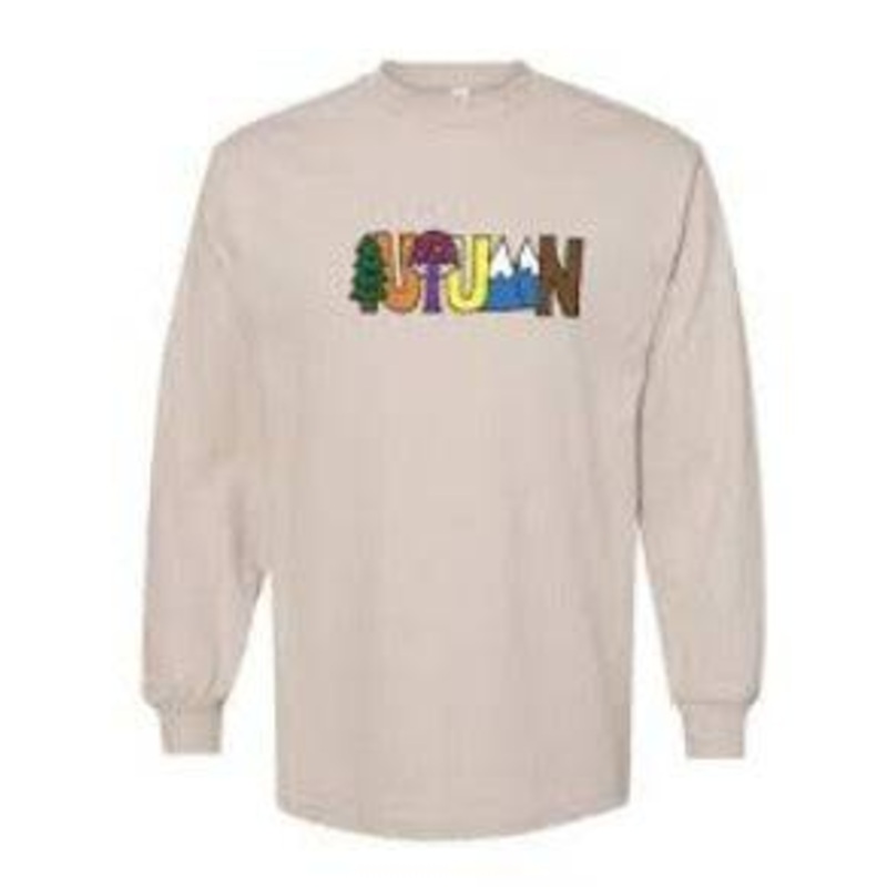 Autumn Nature Long Sleeve T Shirt in Sand