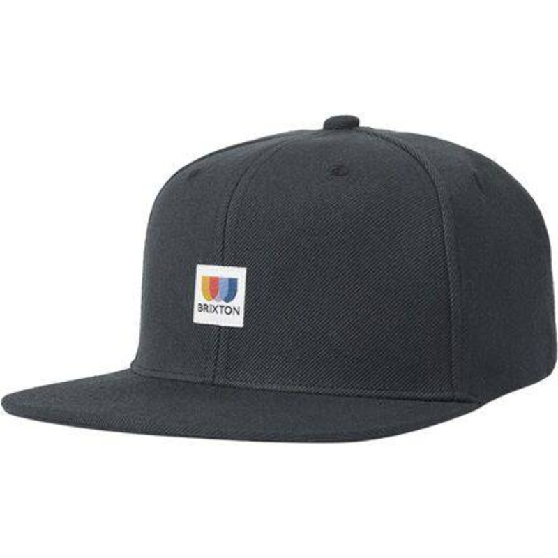 Brixton Alton MP Snapback Hat in Washed Black