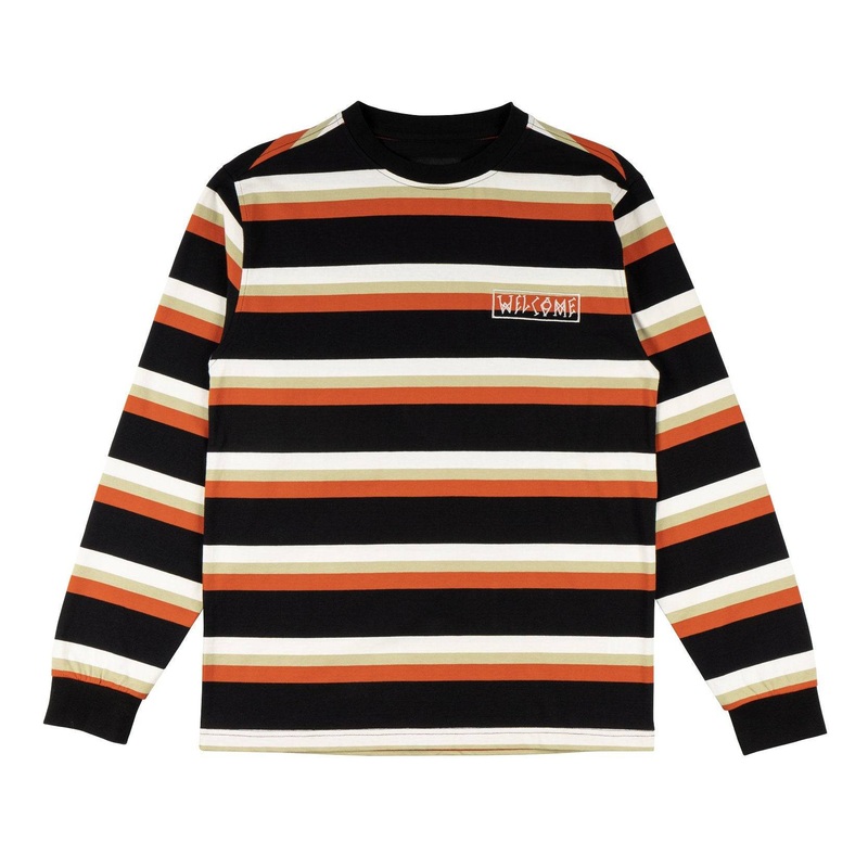 Welcome Medius Stripe Long Sleeve Shirt in Harvest
