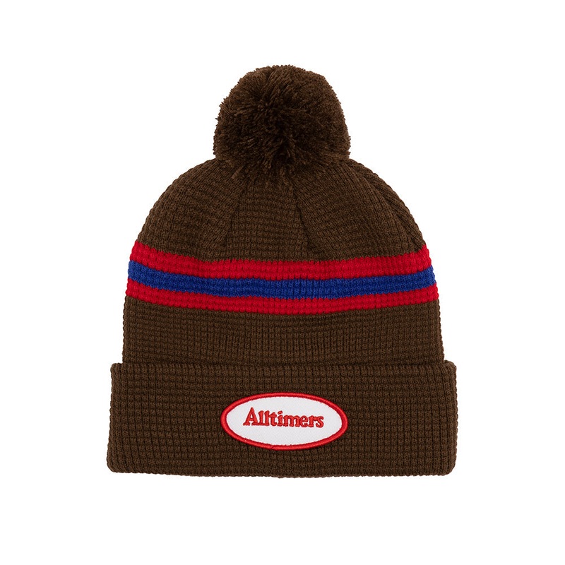 Alltimers Tankful Stripe beanie in Brown
