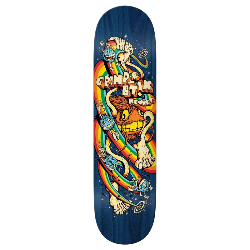 Antihero Hewitt Grimpestix Zapped Skateboard Deck in 8.4''