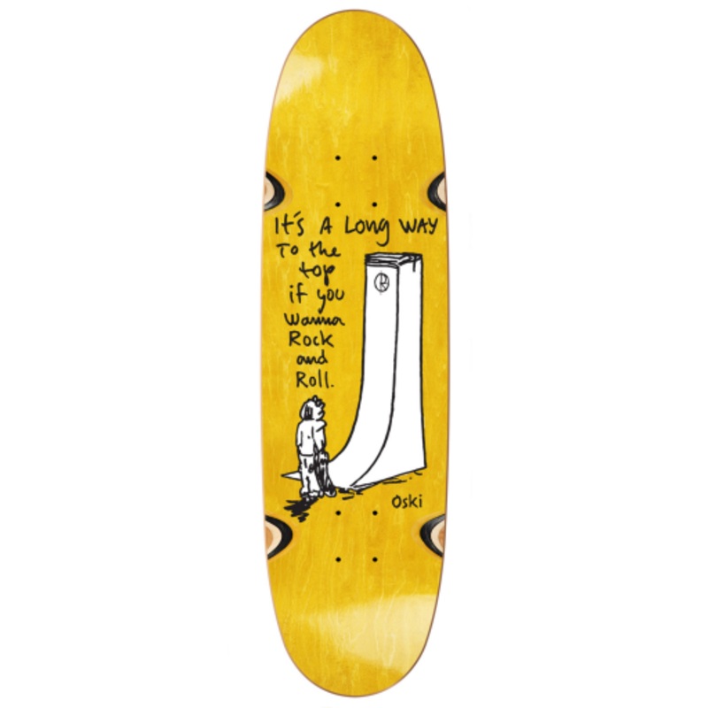 Polar Oskar Rozenberg Rock & Roll Wheel Well Skateboard Deck in Football Shape