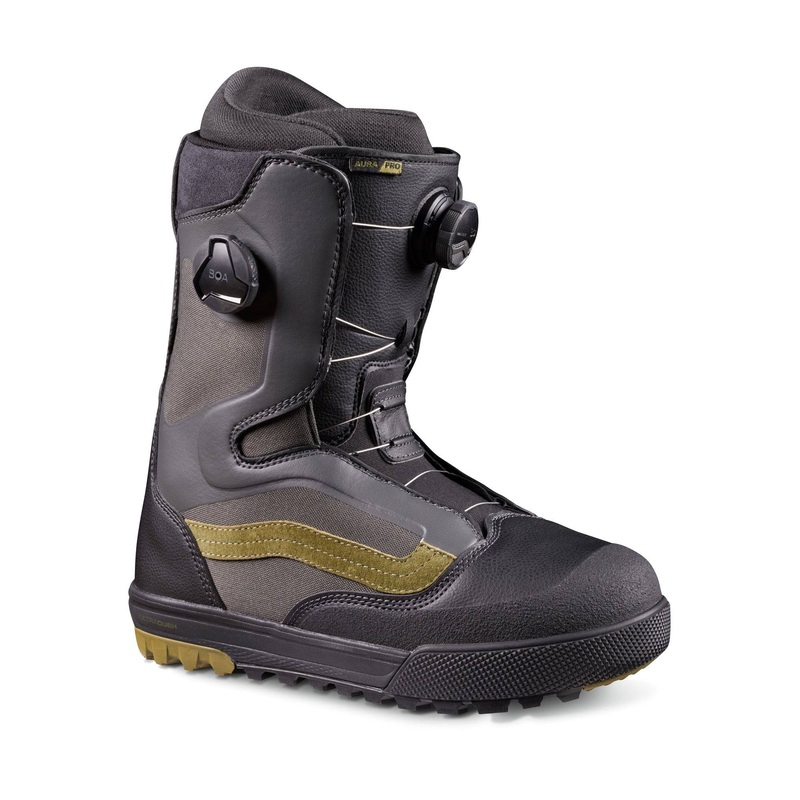 Vans Aura Pro Snowboard Boot in Black and Charcoal 2023