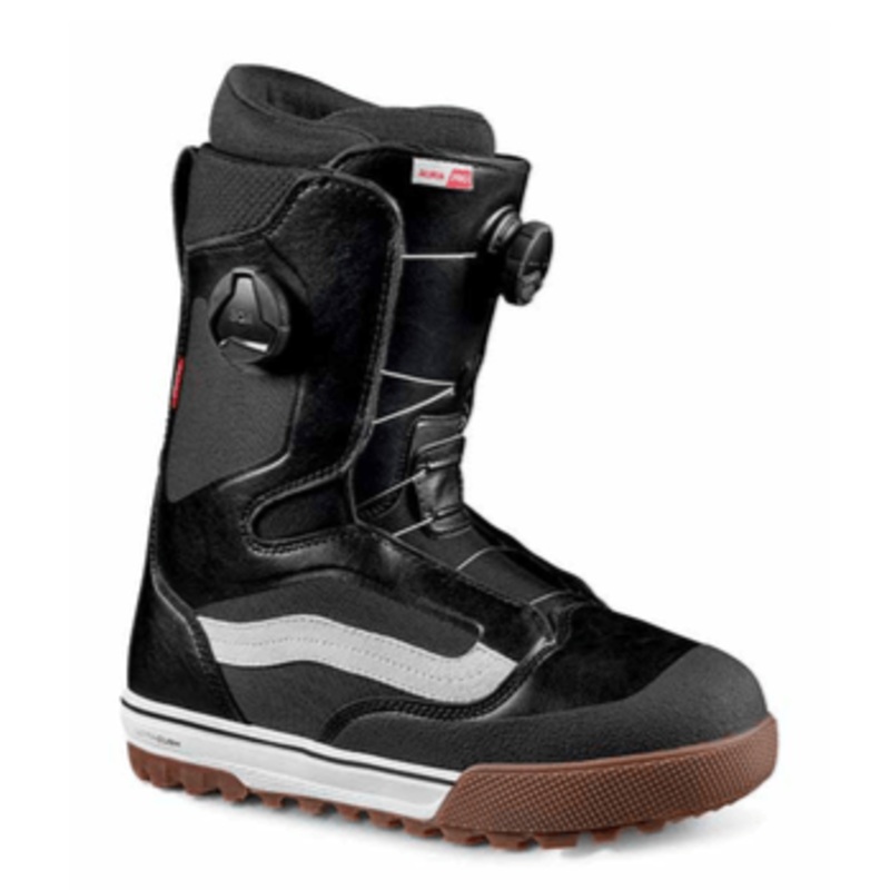 Vans Aura Pro Snowboard Boot in Black and White 2023