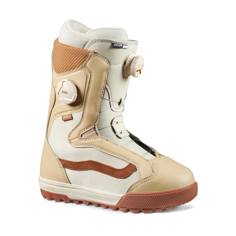 Vans Encore Pro Womens Snowboard Boot in Khaki and Bone 2023