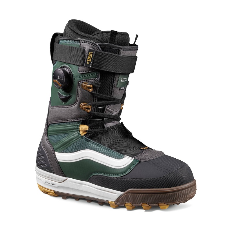 Vans Infuse Snowboard Boot in Arthur Longo Green and Black 2023