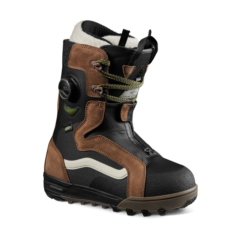 Vans One & Done Womens Snowboard Boot in Brown and Black One and Done Hanna Beaman 2023