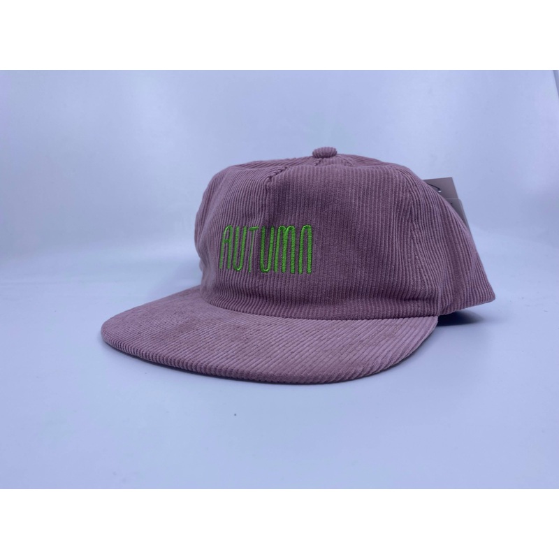 Autumn 5 Panel Corduroy Snapback Hat in Mauve