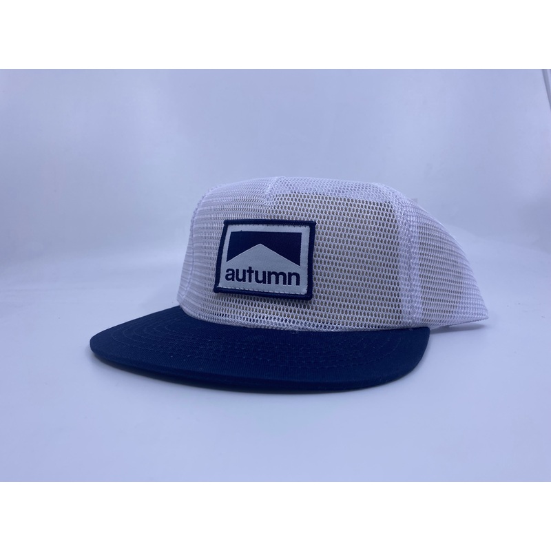 Autumn 5 Panel Full Mesh Snapback Hat in White