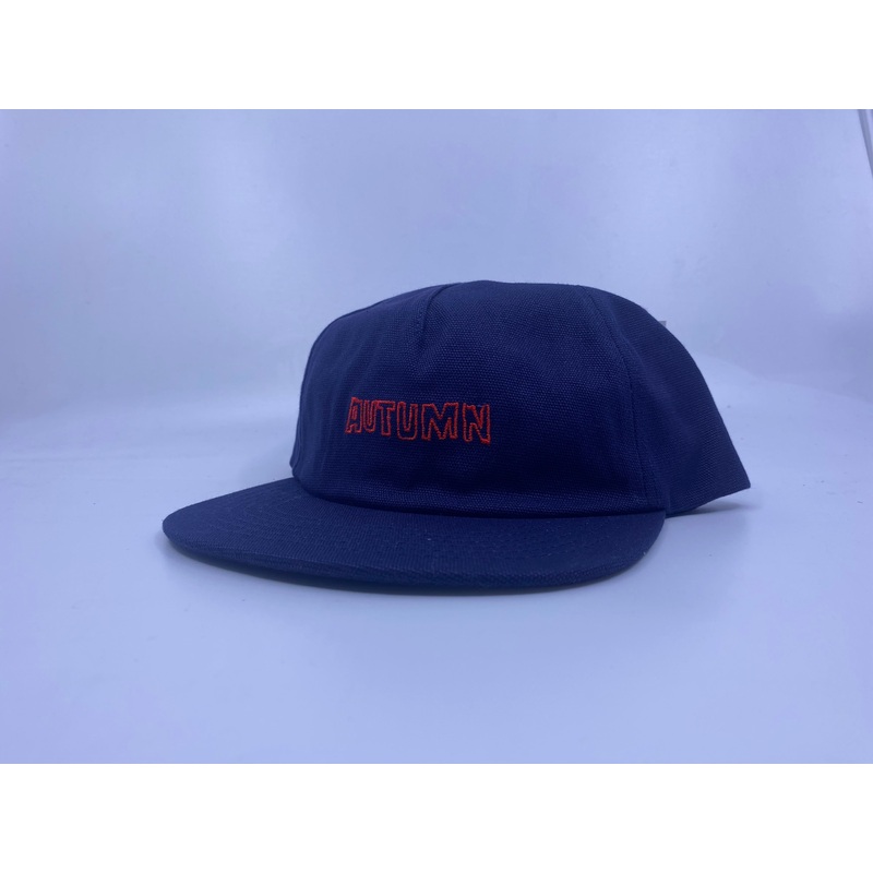 Autumn 5 Panel Twill Snapback Hat in Navy