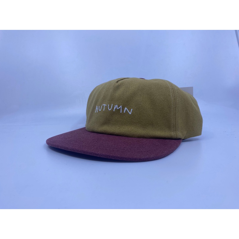 Autumn 5 Panel Twill Snapback Hat in Washed canvas sand