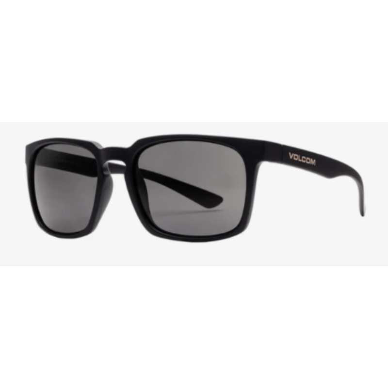 Volcom Alive Sunglass in Matte Black with a Gray Polarized lens