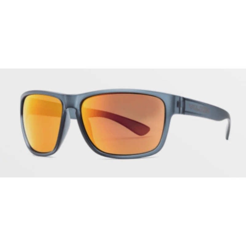 Volcom Baloney Sunglass in Matte Smoke with a Heat Mirror lens