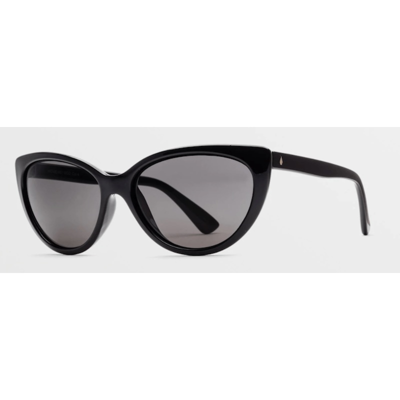 Volcom Butter Sunglass in Gloss Black with a Gray lens