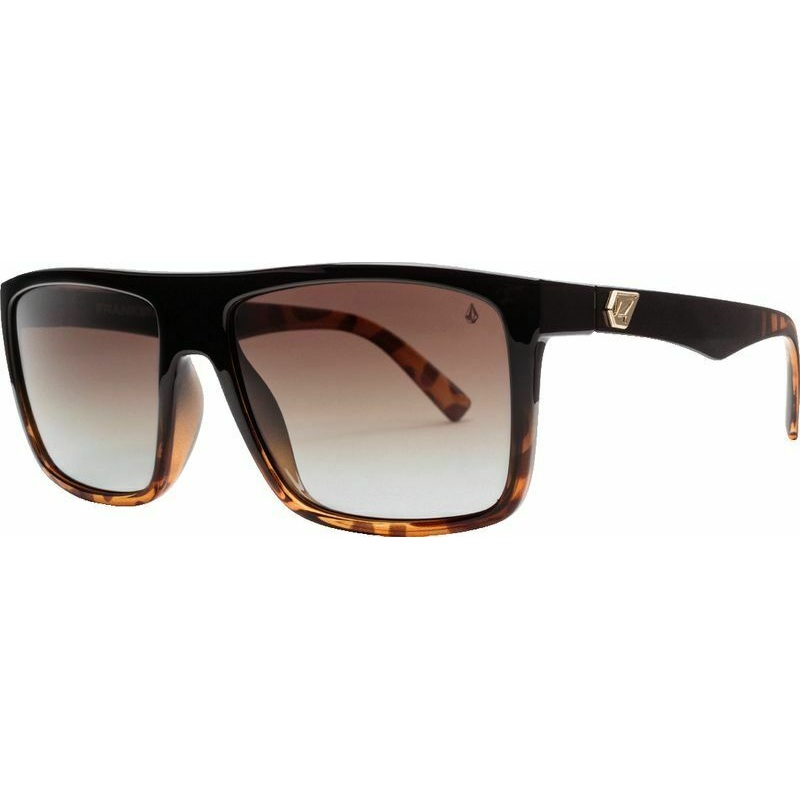 Volcom Franken Sunglass in Gloss Darkside with a Bronze Fade Polarized lens